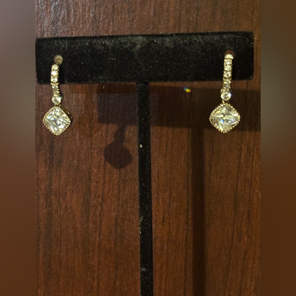 Elegant Gold toned 925 Drop Earrings